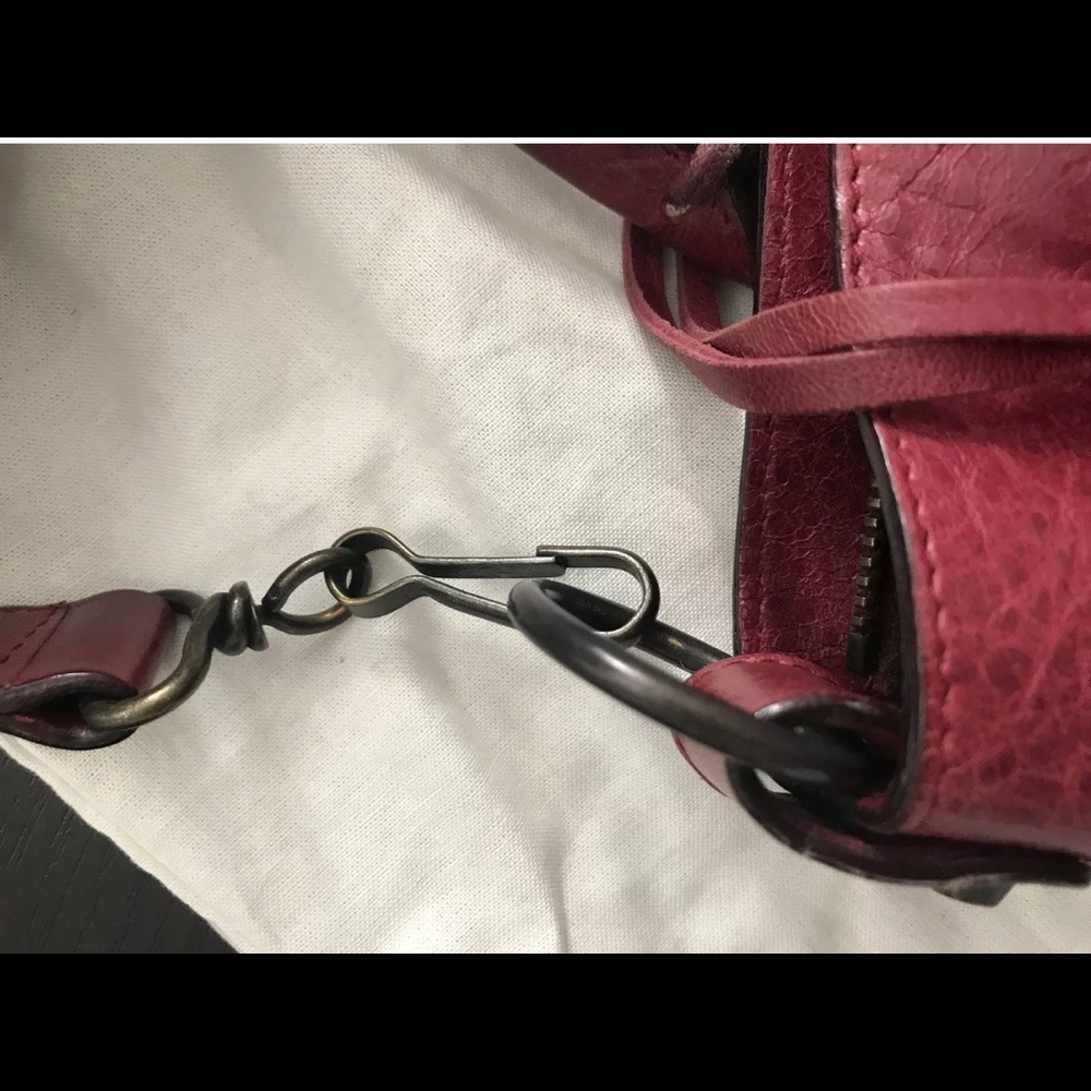AUTHENTIC Balenciaga FIRST CalfSkin Handbag burgundy - Picture 6 of 7